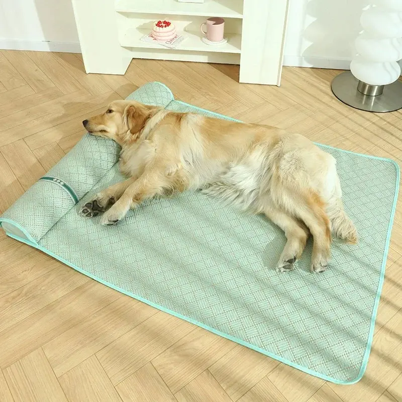Cooling Bedding for Dogs Mat Pets Supplies Dog Beds Tiny Washable Bed Lie Outdoor House Cushion Mattress Large Pet Accessories