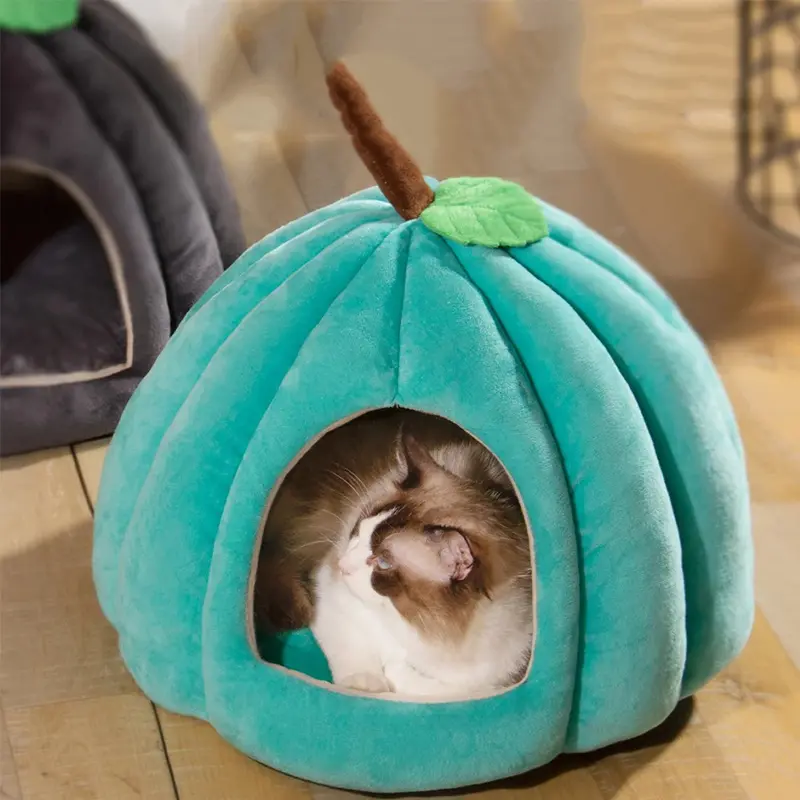 Bed for Cats Plush Beds Banana Puppy Warm Accessory Winter House Accessories Pet Basket Things Goods Houses and Habitats Dog All