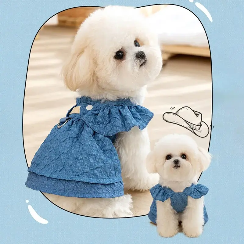 Dog Clothing Summer Clothes Dresses for Dogs Pets Dress Pet Puppy Small Apparel Apparels Supplies Products Home Garden
