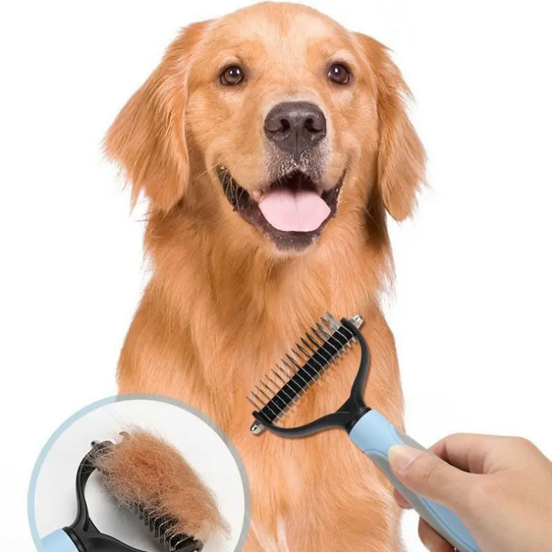 Professional Pet Deshedding Brush Dog Hair Remover Pet Fur Knot Cutter Puppy Cat Comb Brushes Dogs Grooming Shedding Supplies