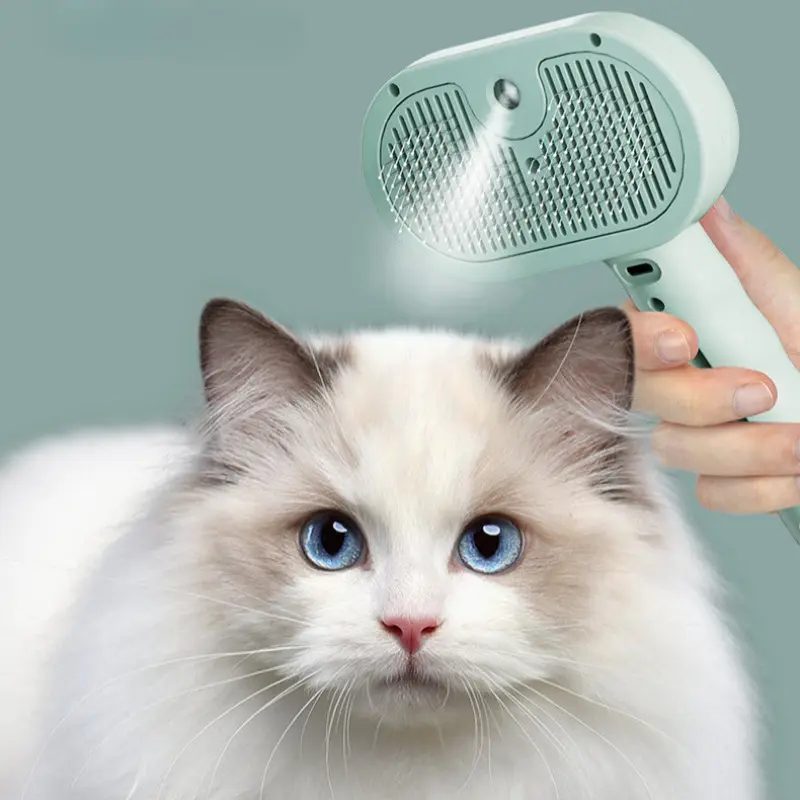Dog Comb Pet Steam Massage Brush Safe Round Head Soft Teeth Spray Hair Removal Comb for Dog Universal for Cats Dogs Accessories