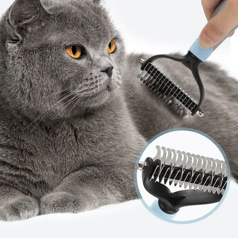 Professional Pet Deshedding Brush Dog Hair Remover Pet Fur Knot Cutter Puppy Cat Comb Brushes Dogs Grooming Shedding Supplies