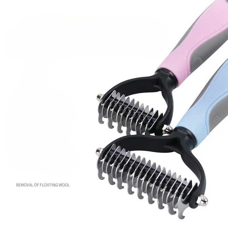 Professional Pet Deshedding Brush Dog Hair Remover Pet Fur Knot Cutter Puppy Cat Comb Brushes Dogs Grooming Shedding Supplies