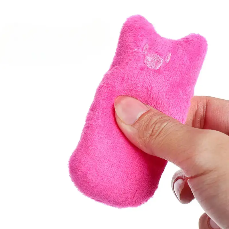 Funny Interactive Plush Cat Toy Teeth Grinding Catnip Toys Pet Kitten Chewing Vocal Toy Claws Thumb Bite Cat mint For Cats