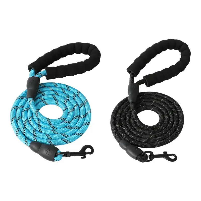 Reflective Dog Leash With Comfortable Padded Handle - Double Heavy Duty Traction Rope For Strong Dogs - Enhance Safety And Contr