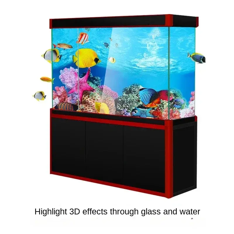 PVC Double Side Aquarium Poster Background Decoration Ocean Secen Aquatic Background Poster For Fish Tank Wall 30/40/50cm Height
