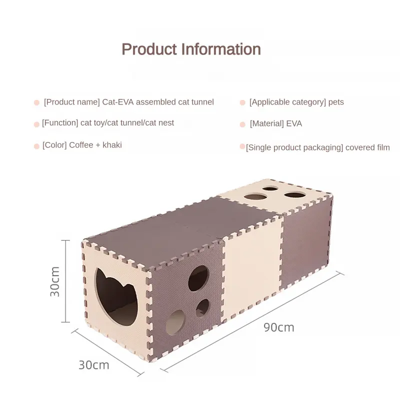 Double Layer Cat Tunnel Foldable Felt Cat Scratcher Board Casual Comfort Pet Litter Duplex House for Interactive Cat Play
