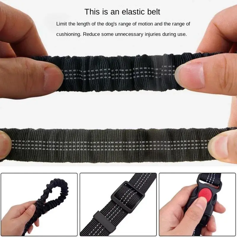 Hand Free Dog Leash for Pet Walking Running Jogging Adjustable Dog leash Chest Strap Waist Belt Traction Rope Dog Accessories