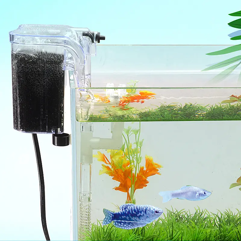New Hanging Filter Mini Filter Fish Tank USB Power Interface 2.5W Flow 250H/L Suitable for Fish Tanks Below 30cm Aquarium