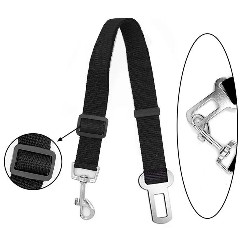 Dog Car Seat Belt Safety Protector Travel Pets Accessories Dog Leash Collar Breakaway Solid Car Harness Pet Car Seat Belts