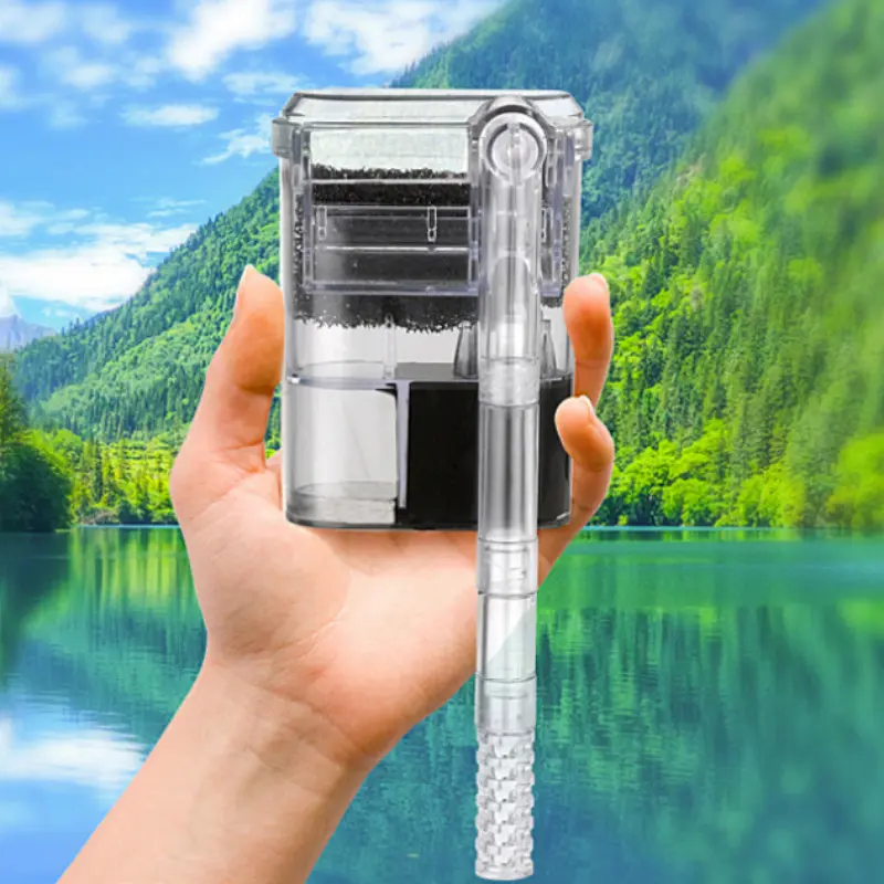 New Hanging Filter Mini Filter Fish Tank USB Power Interface 2.5W Flow 250H/L Suitable for Fish Tanks Below 30cm Aquarium