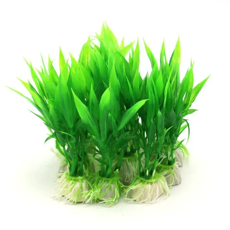 Aquarium Decor Artificial Water Weeds Lucky Bamboo Ornament Aquatic Plant Fish Tank Grass Decoration Accessories