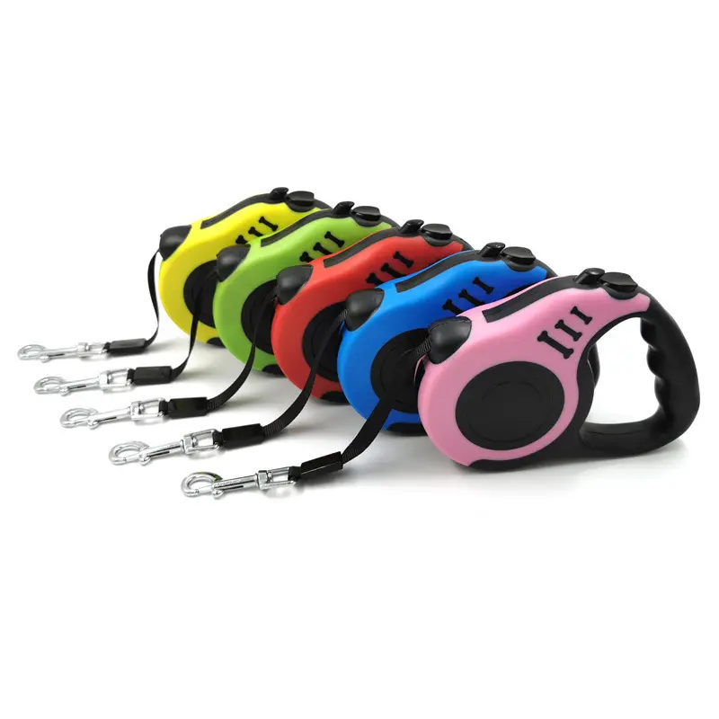 3/5m Dog Leash for Small Dogs Cat Automatic Retractable Durable Nylon Lead Puppy Outdoor Travel Walking Hiking Traction Rope