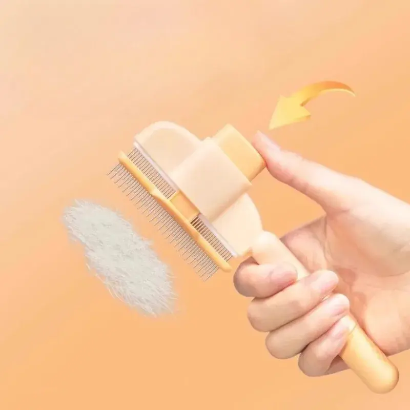 Dog Comb Pet Hair Remover One Button Dogs Brush Self-cleaning Cat Brush Massage Combs for Dog Grooming Brushes for Pet Products