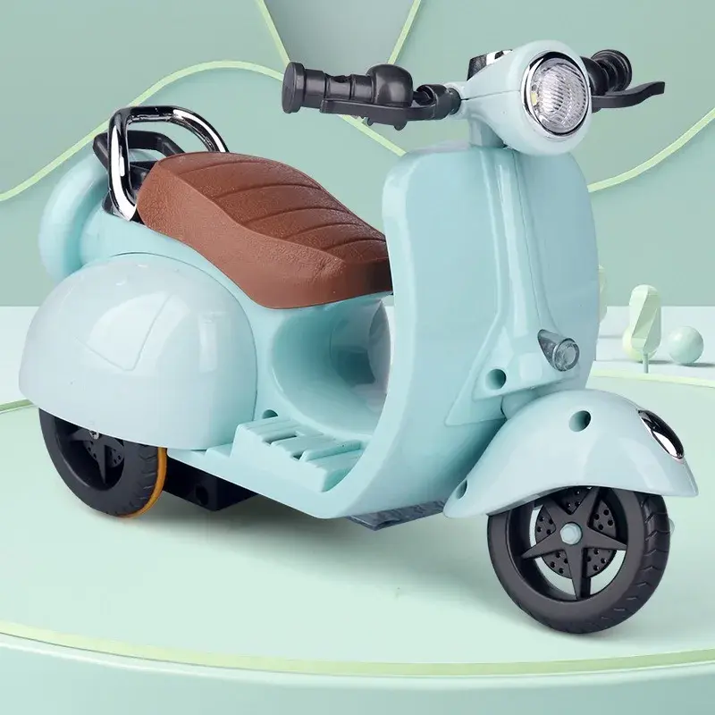 Hamster Motorcycle Toys For Guinea Pig Small Animal 360 Degree Rotating Light Electric Scooter Pets Supplies Stunt Moto Toys