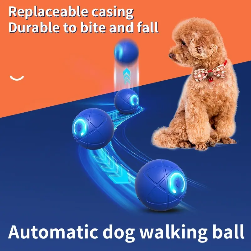 Electronic Interactive Pet Toy Ball Smart Dog Toy Moving Ball Automatic Moving Bouncing for Puppy Birthday Gift Cat Product