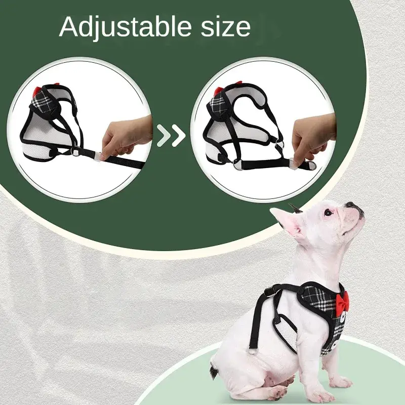 Elegant Bow Dog Collars Necktie Traction Rope Christmas Pet Harness for Small Medium Dogs Cat Chest Strap Dog Accessories Gifts