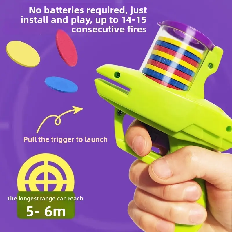 Funny Cat Toys Creative Turnip Gun with 15pcs Reusable Foam Disc Pet Hunting Interactive Toy Dog Cat Pet Supplies