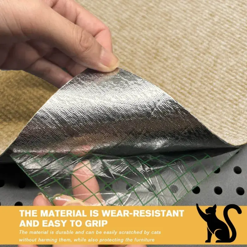 Cat Climbing Mat Self-Adhesive Backing Sturdy Multi-Purpose Non-Slip Scratching Pad Funitures Protective Mat Pet Accessorie
