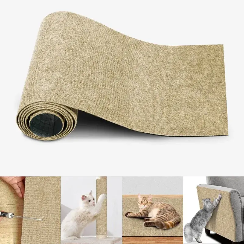 Cat Climbing Mat Self-Adhesive Backing Sturdy Multi-Purpose Non-Slip Scratching Pad Funitures Protective Mat Pet Accessorie