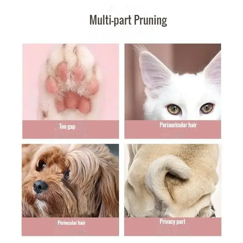 Electric Dog Cutter Pet Foot Hair Trimmer Cat Grooming Hairdresser Scissors Butt Ear Pedicator Mute Cat Claw Pedicure Artifact