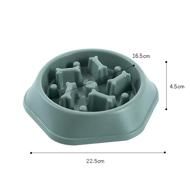 Pet Cat Dog Slow Food Bowl Fat Help Healthy Round Anti-choking Thickened and Non-slip Multiple Colors Shapes Dog Accessories