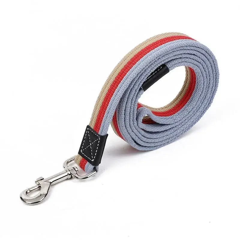 Pet Canvas Leash Extended and Thickened Leash Small Medium Dog Leash for Outdoor Walking Dog Harness and Leashes