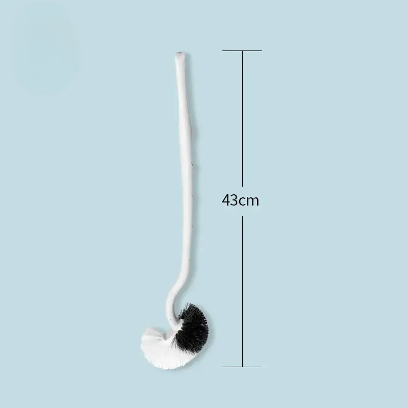 Bathroom Wall-mounted S-type Toilet Curve Brush Bent Head Corner Gap Brush Soft Hair Household Items Cleaning  Tools Accessories