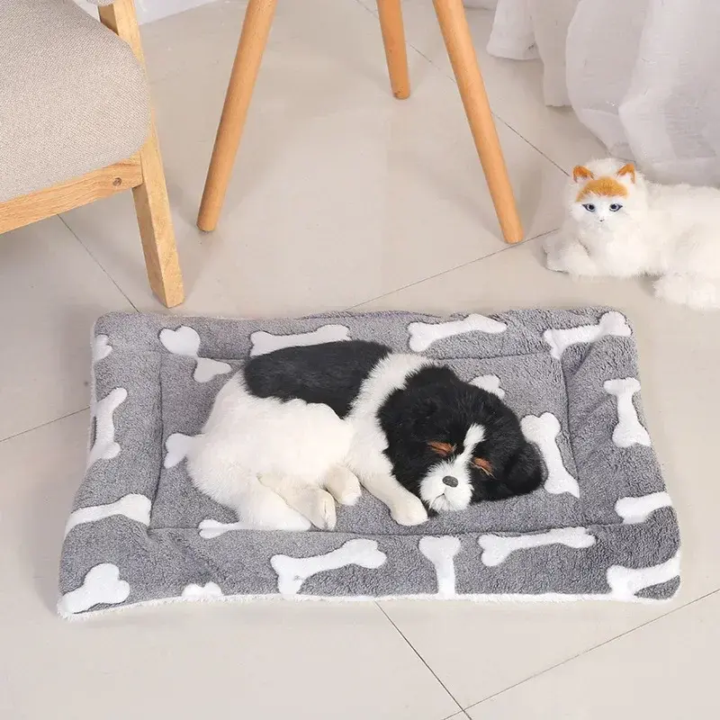 58x39cm Double-sided Pet Mat Mats Short Plush Pet Sleeping Bed for Cats Small Dogs Cute Pet Pad Blanket Warm Kitten Cushion
