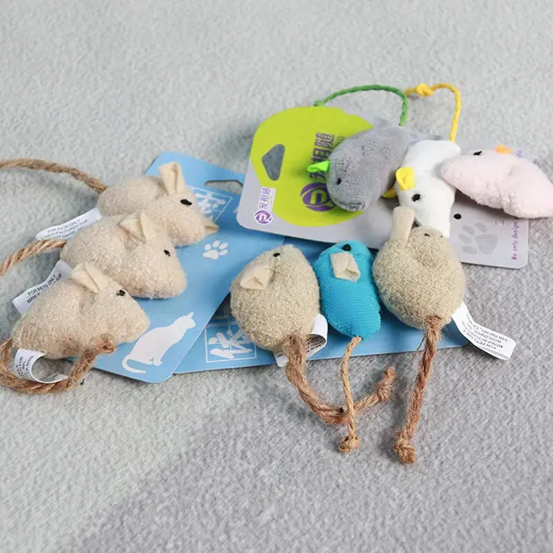 3Pcs New Plush Simulation Mouse Cat Toy Bite Resistance Plush Mouse Cat Scratch Interactive Mouse Toy Palying Toy For Cat Kitten