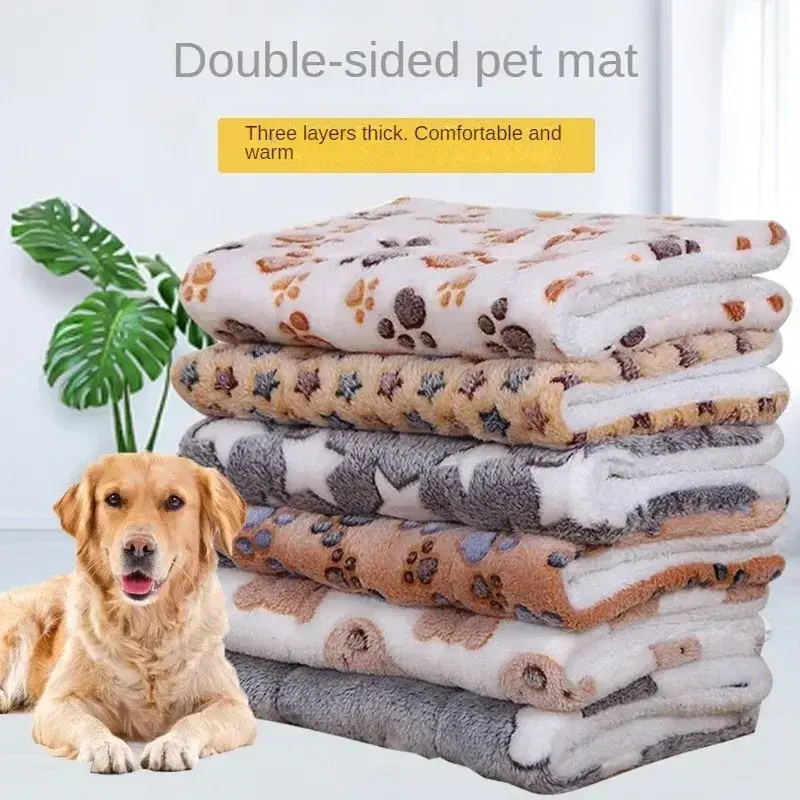 58x39cm Double-sided Pet Mat Mats Short Plush Pet Sleeping Bed for Cats Small Dogs Cute Pet Pad Blanket Warm Kitten Cushion