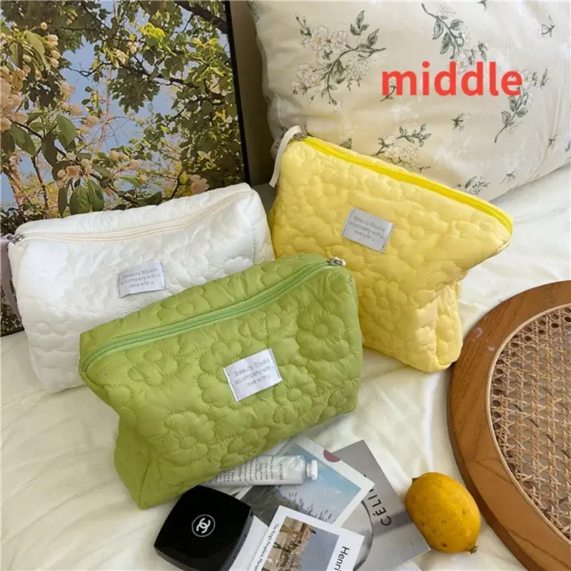 New Flower Pattern Women Makeup Bag Toiletries Cosmetic Organizer Zipper Bag Travel Wash Pouch Cosmetic Bag Make Up Bags