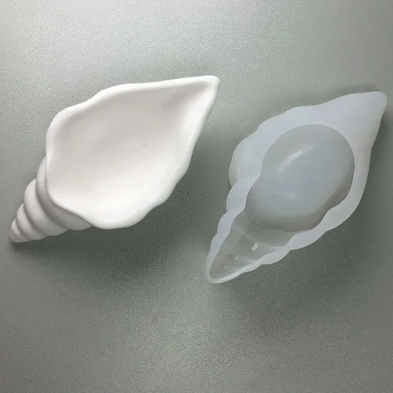 Conch Flowerpot Silicone Molds Concrete Gypsum Resin Mould DIY Sea Shell Secented Candle Jar Mold Storage Box Home Decor Craft