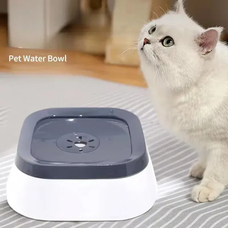 1pc Anti-splash Water Bowl For Dogs 1L Large Capacity Drinker Drinking Bowls Dog Waterer For Puppy Cat Pet Accessories