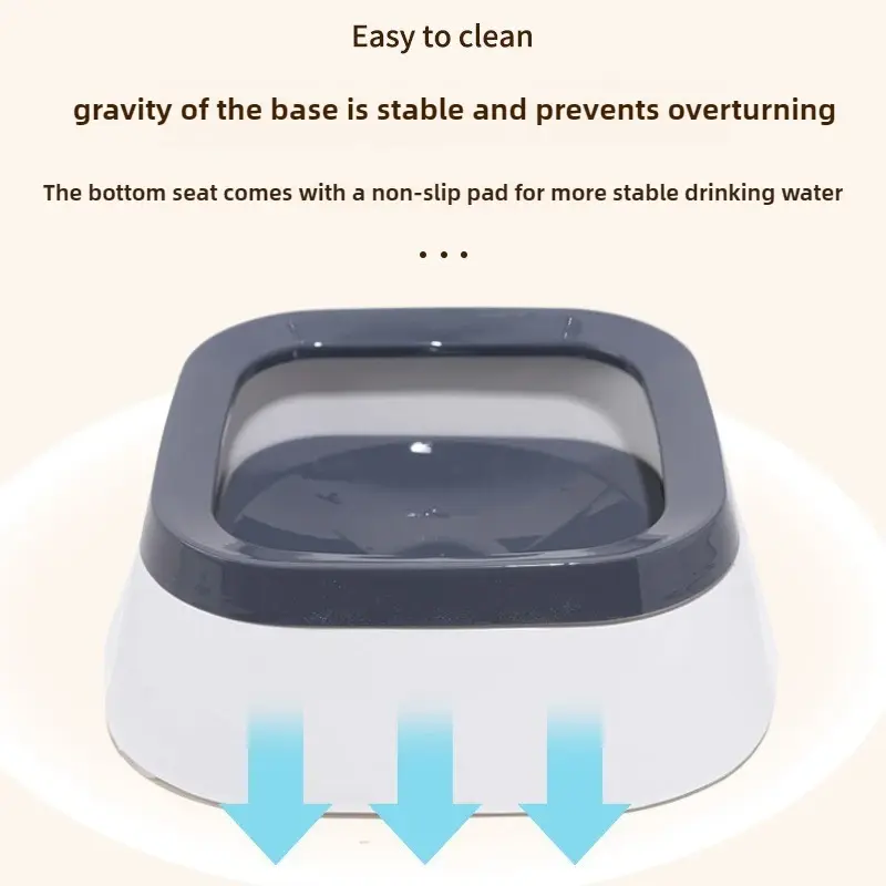 1pc Anti-splash Water Bowl For Dogs 1L Large Capacity Drinker Drinking Bowls Dog Waterer For Puppy Cat Pet Accessories