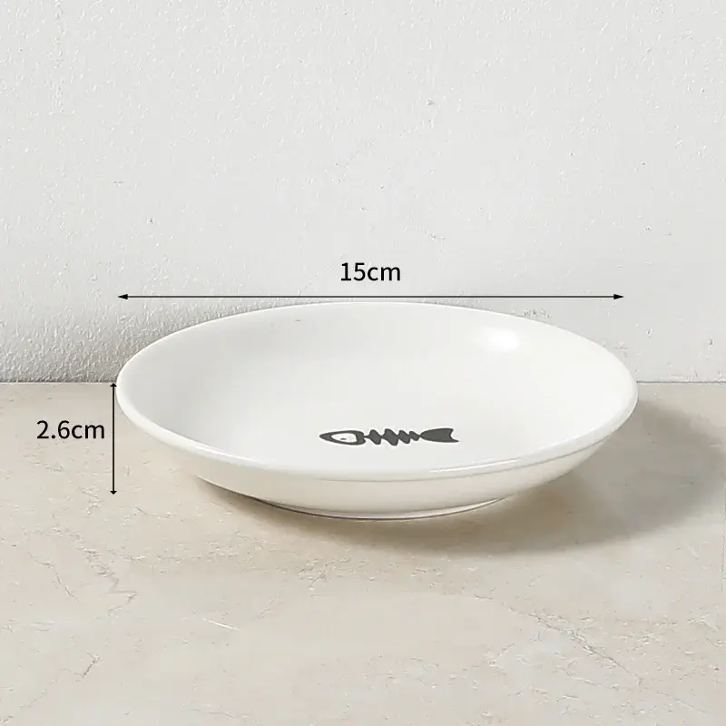 Ceramic Raised Pet Bowl Food Water Treats for Cats &amp.Dogs Supplies Outdoor Feeding Drinking Accessories Doggie Cat Stand Bowl