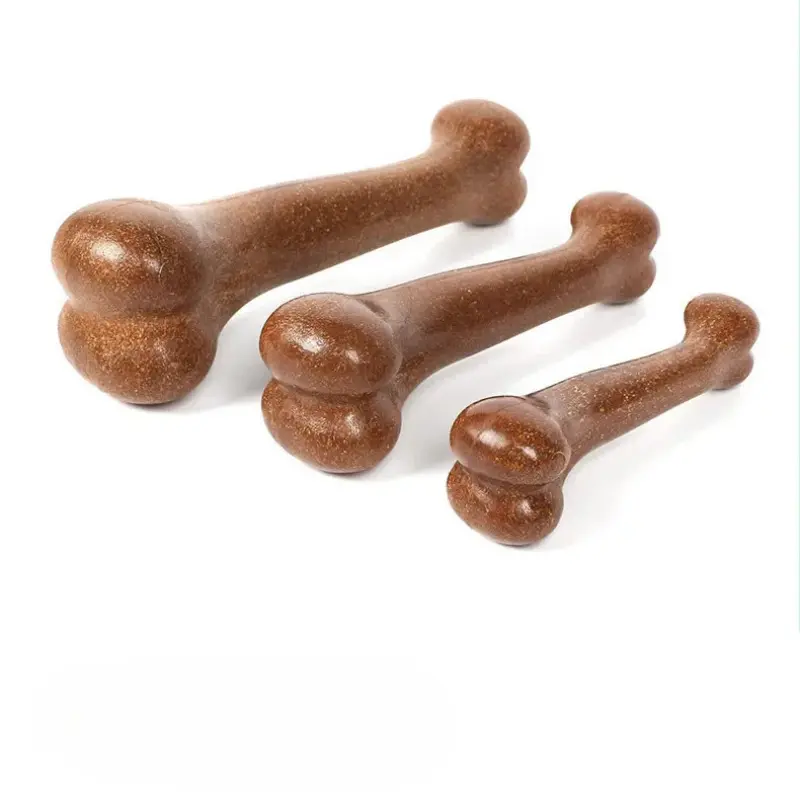 Dog Bone Chews Toys Nearly Indestructible Natural Non-Toxic Anti-bite Puppy Toys For Small Medium Large Dog Pet Chew Game Dental