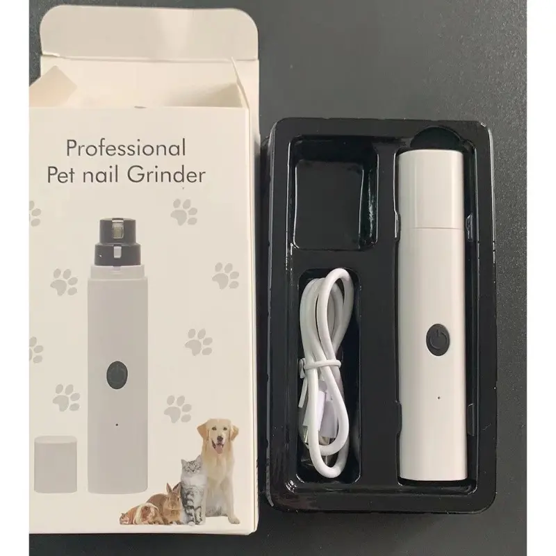 Electric Dog Nail Clippers for Dog Nail Grinders Rechargeable USB Charging LED Light Pet Quiet Cat Paws Nail Grooming Supplies
