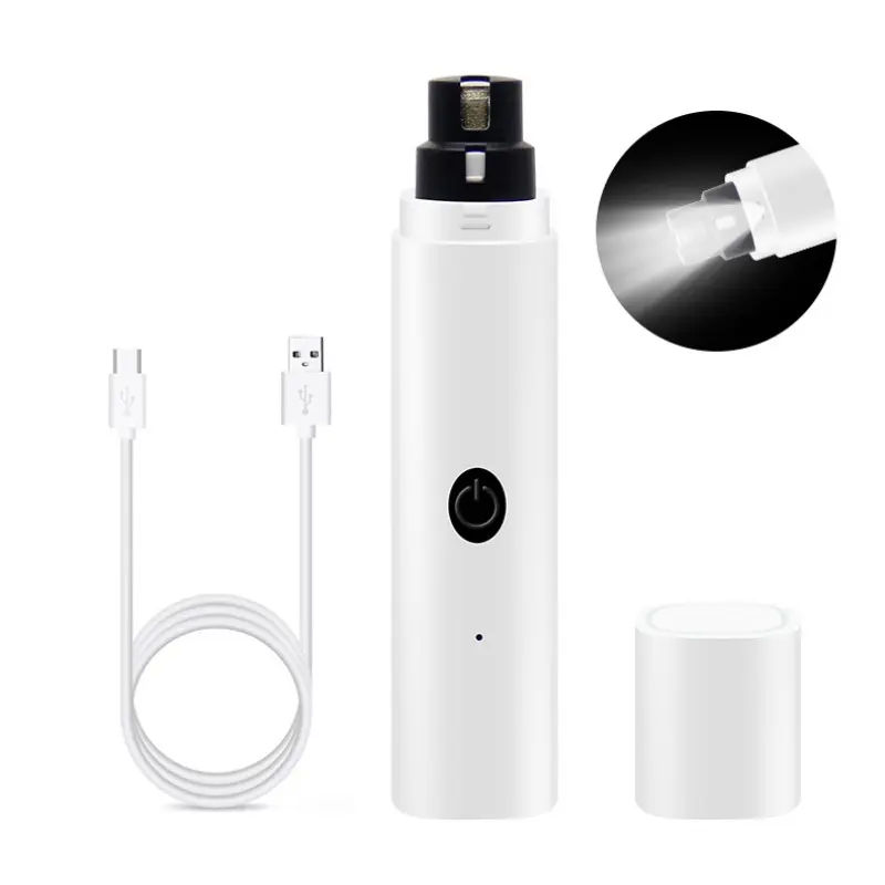 Electric Dog Nail Clippers for Dog Nail Grinders Rechargeable USB Charging LED Light Pet Quiet Cat Paws Nail Grooming Supplies