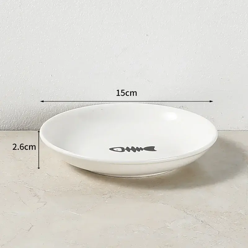 Ceramic Raised Pet Bowl Food Water Treats for Cats &amp Doggie Cat Stand Bowl Dogs Supplies Outdoor Feeding Drinking Accessories