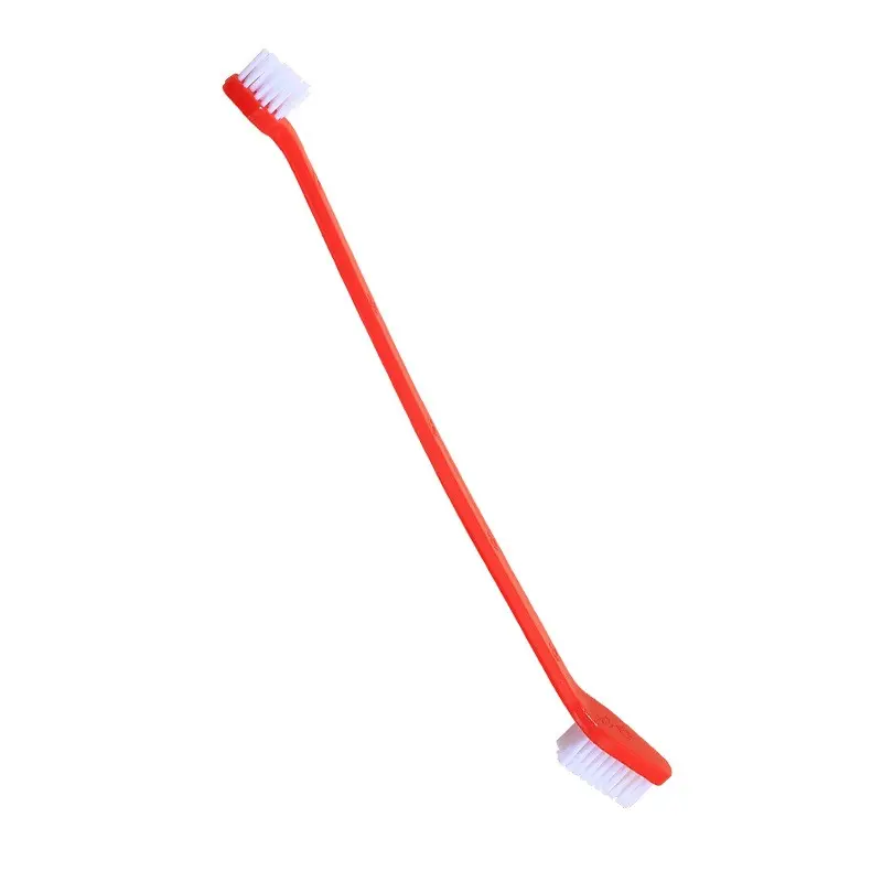 5pcs/set Long Handle Pet Toothbrush Double-head Dog Toothbrushes Oral Care Dog Teeth Cleaning Soft Hair Cat Toothbrush