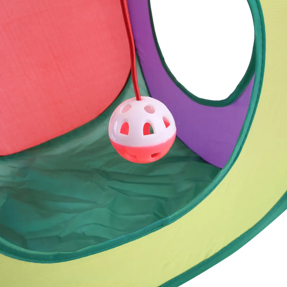 Fun Cat Tunnels Inside Foldable Cube Cat Tent Kitten Toy Tent House Interesting Pet Tunnel Toy Small Dog Playing Training