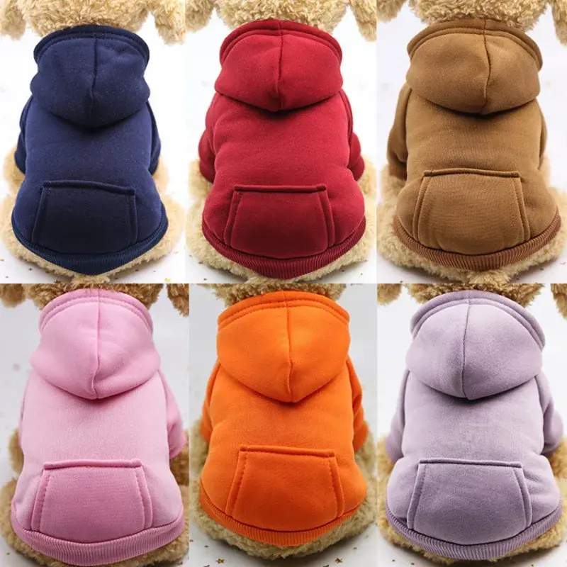 Dog Cat Winter Hooded Sweatshirt for Small and Medium Doggy Pet Coat Puppy Cat Jacket Clothes Chihuahuas French Bulldog Costume
