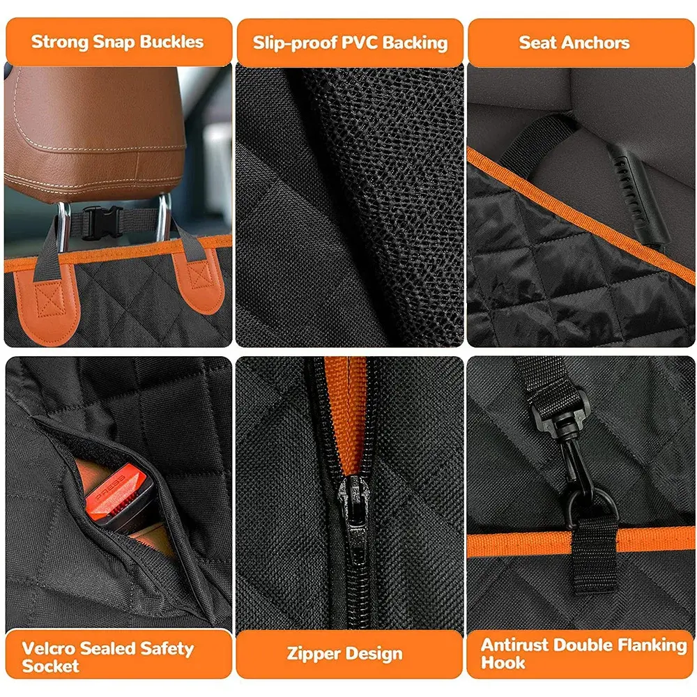 DC PET Dog Car Seat Cover Waterproof Pet Travel Dog Carrier Hammock Car Rear Back Seat Protector Mat Safety Carrier For Dogs
