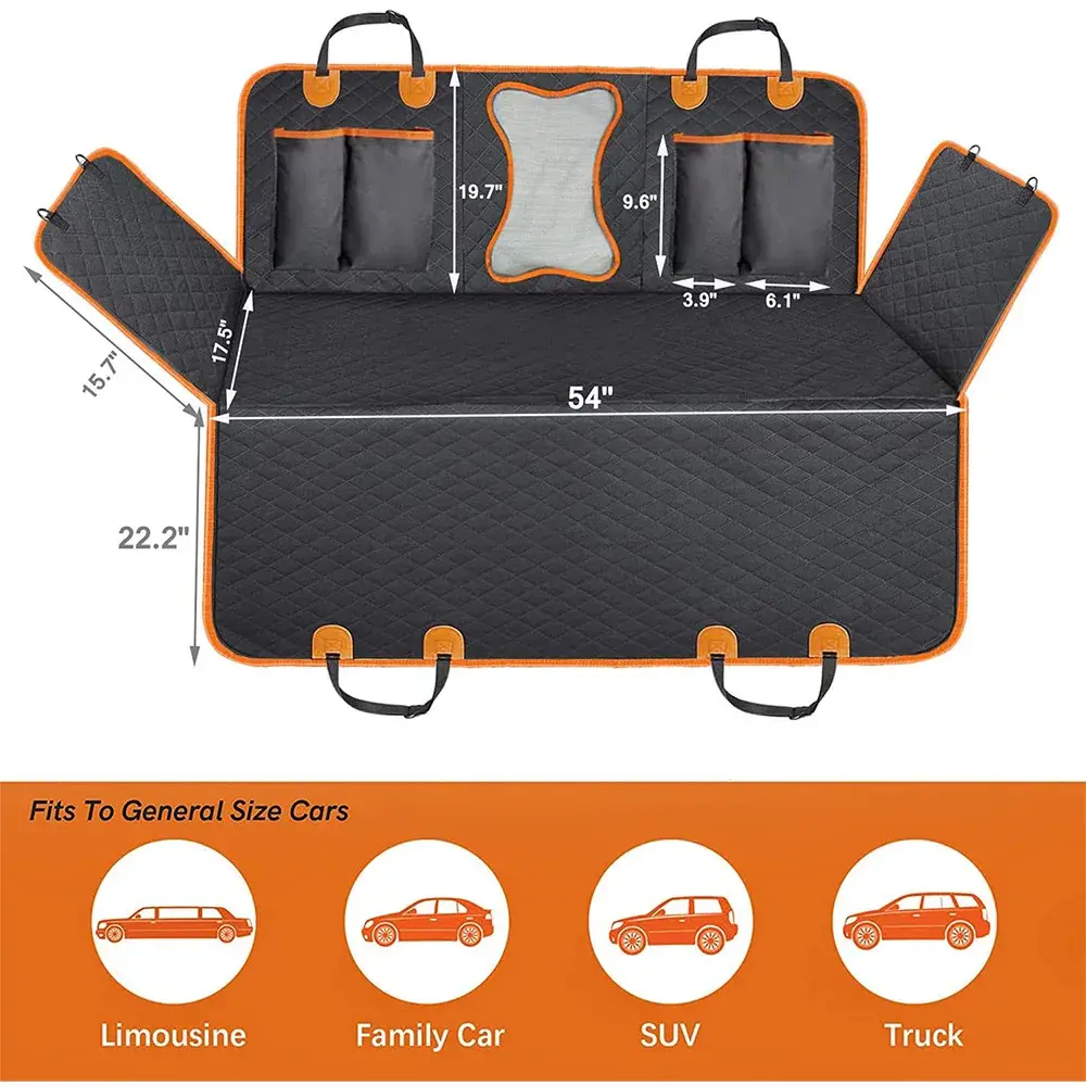 DC PET Dog Car Seat Cover Waterproof Pet Travel Dog Carrier Hammock Car Rear Back Seat Protector Mat Safety Carrier For Dogs
