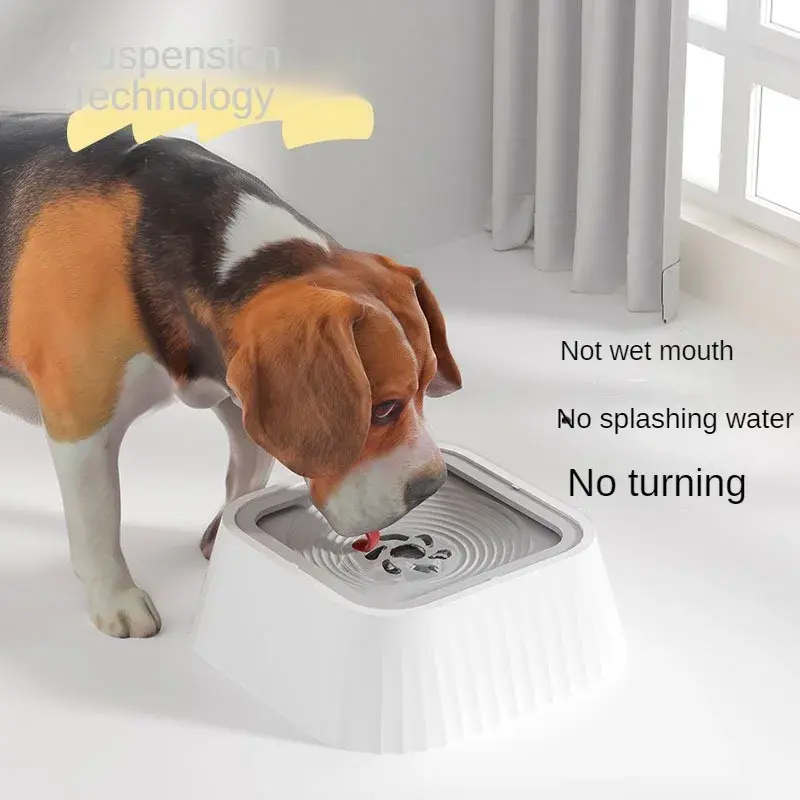 Dog Drinking Water Bowl Floating Non-Wetting Mouth Cat Bowl Without Spill Drinking Water Dispenser Plastic Anti-Over Dog Bowl