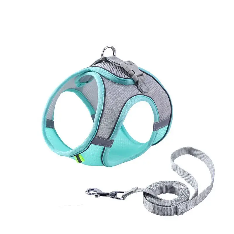 Dog Harness Leash Set for Small Dogs Adjustable Puppy Cat Harness Vest French Bulldog Chihuahua Pug Outdoor Walking Lead Leash