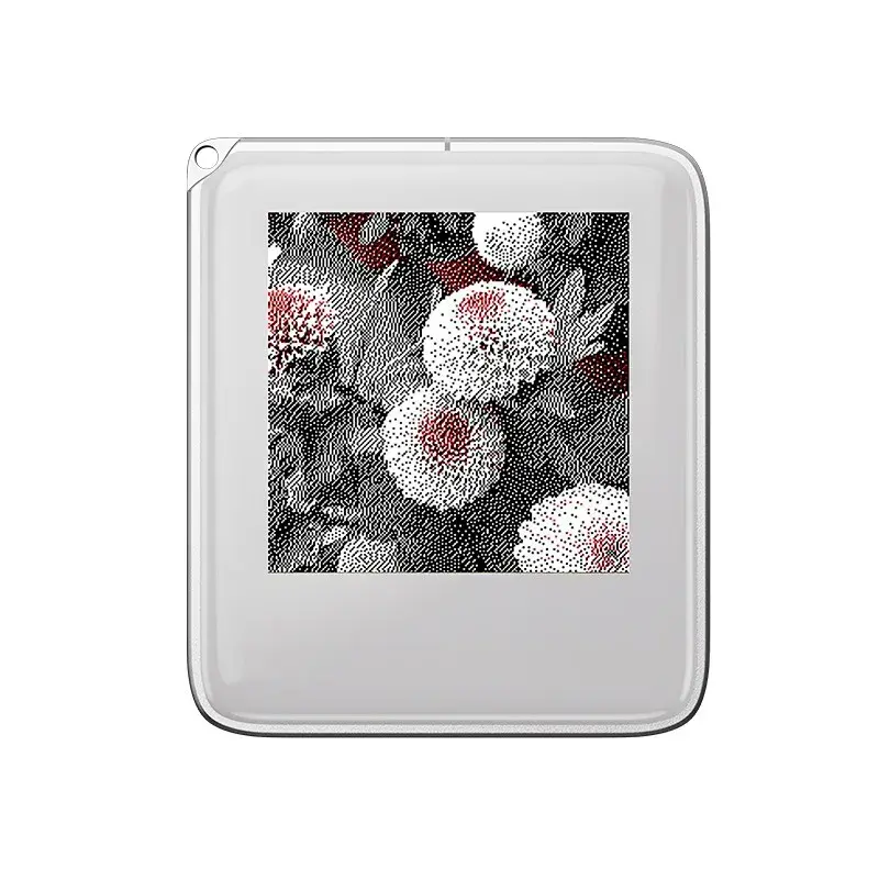 NFC Electronic Ink Screen Keychain 1.54-inch Passive Three-color Display Screen Image Wireless Transmission Curved Metal Frame