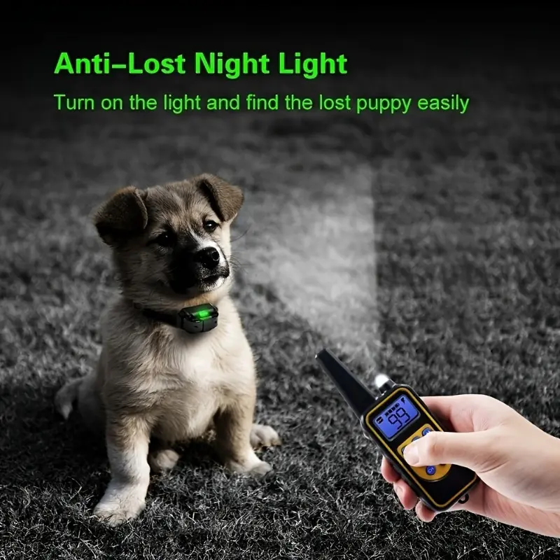 Electric Dog Training Collar Waterproof Dog Bark Collar Pet With Remote Control Rechargeable Anti Barking Device All Size Dogs