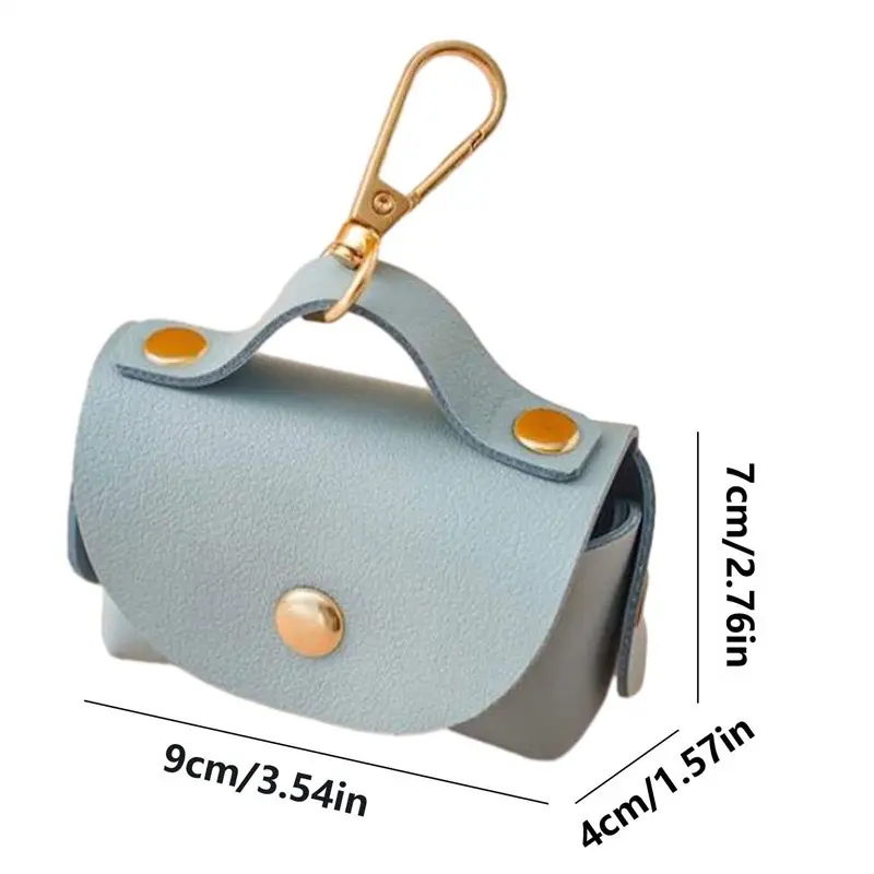 Stylish Pet Bag Holder Faux Leather Pet Poop Bag Holder with Dispenser for Dog Bags Portable Dog Poop Bag Organizer Supplies Pet